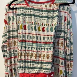 Little Sleepies full set adult Christmas pajamas, Fair Isle print, women’s XXL